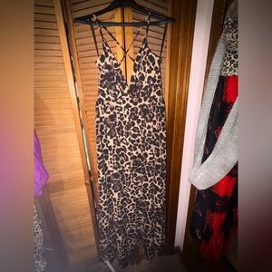 Francesca’s leopard maxi dress.